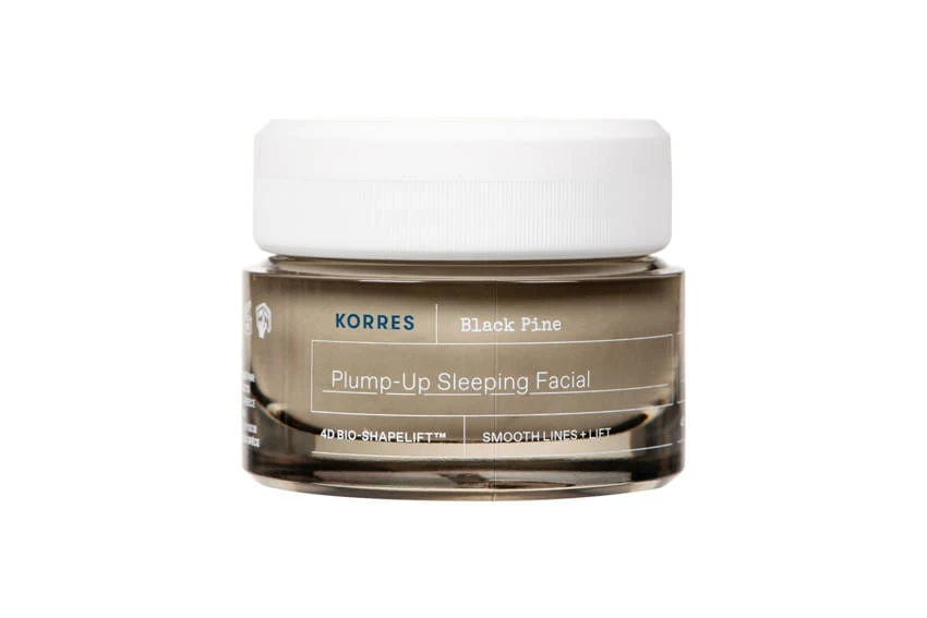 Korres Black Pine 4D Plump-up Sleeping Facial Nachtcreme — Inhaltsstoffe i ocena
