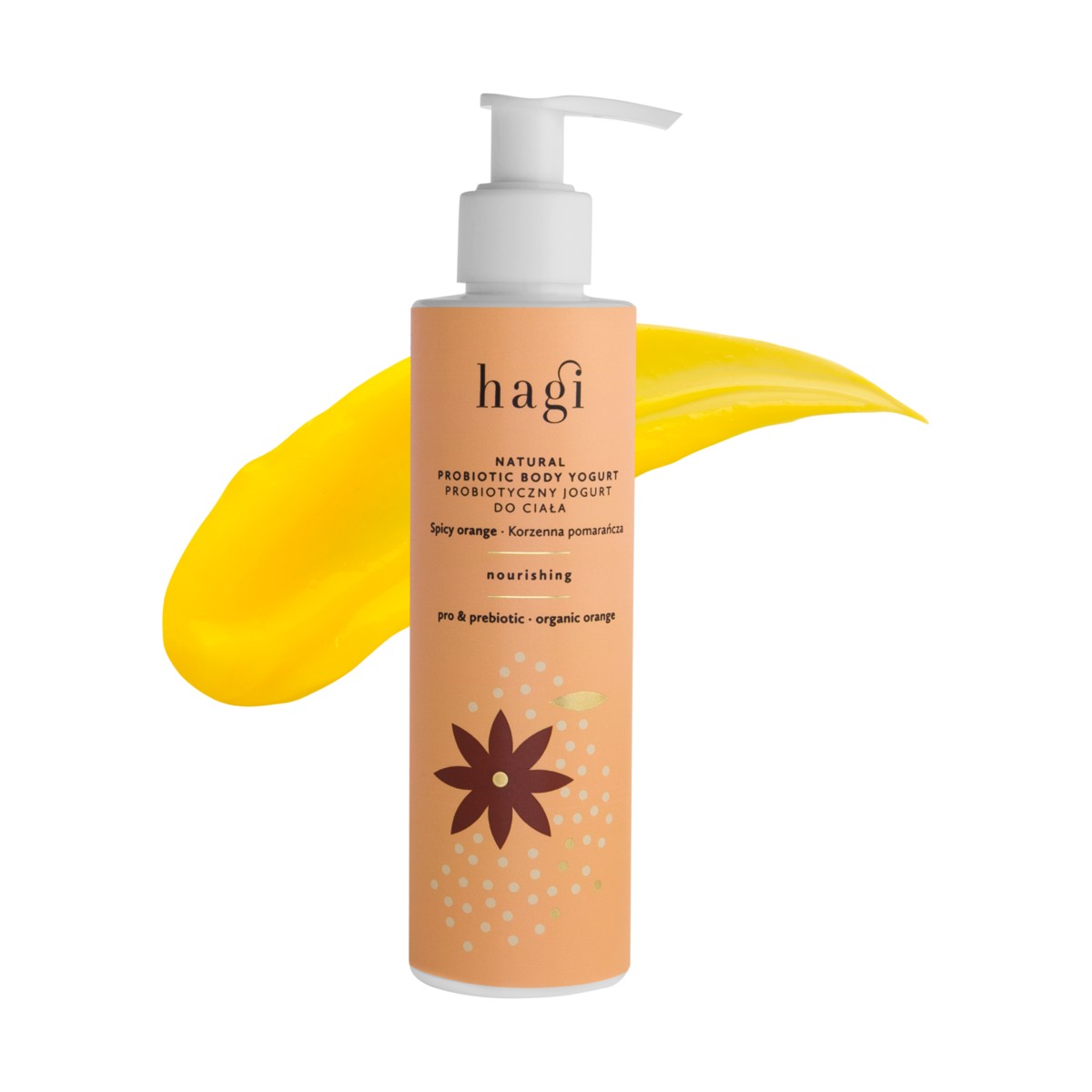 Hagi Naturalny Probiotyczny Jogurt Do Ciała Odżywczy Korzenna Pomarańcza