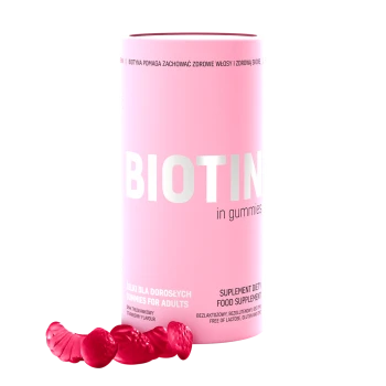 Skóra, włosy, paznokcie Biotin w żelkach 