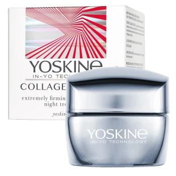 Kremy na noc Yoskine Collagen Laser, ekstremalnie ujędrniający krem-zabieg z laserowym stymulatorem kolagenu na noc 50 ml