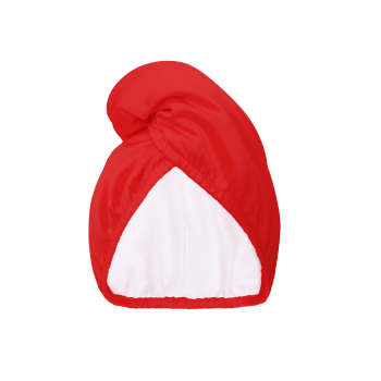 WŁOSY Hair Wrap Satin Red Dwustronny turban do włosów 