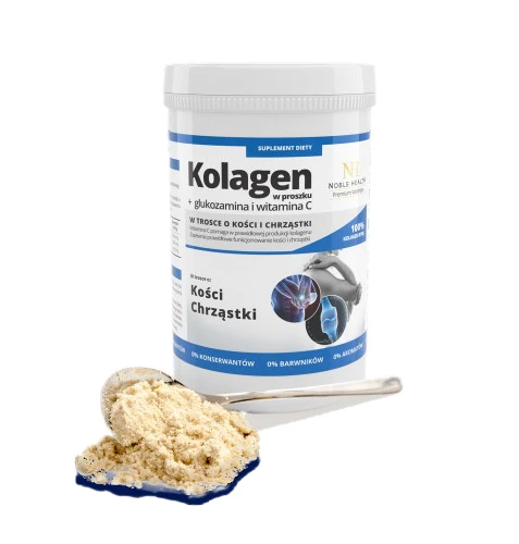 Skóra, włosy, paznokcie Kolagen w Proszku + Glukozamina i Witamina C 100 g