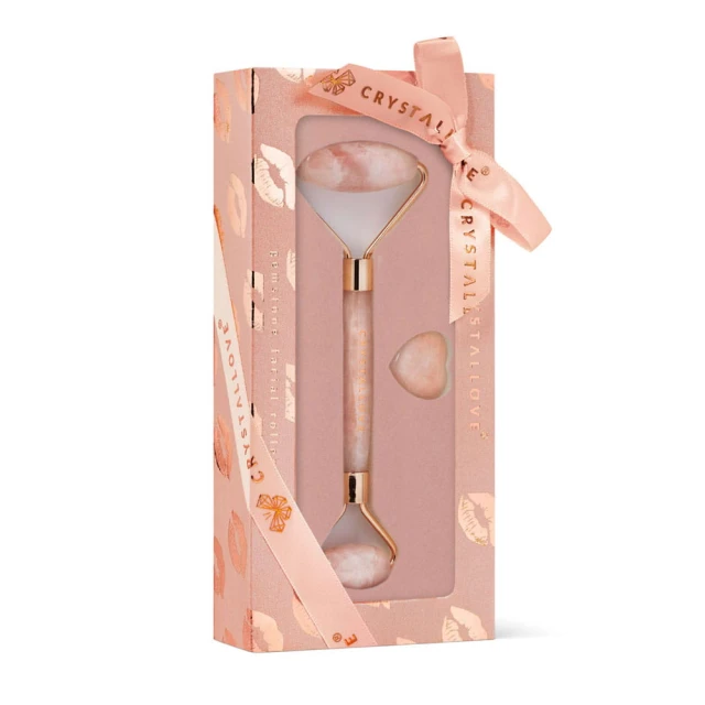 Zestaw do pielęgnacji twarzy dla niej Crystallove Masażer Do Twarzy Z Kwarcu Różowego Selflove 