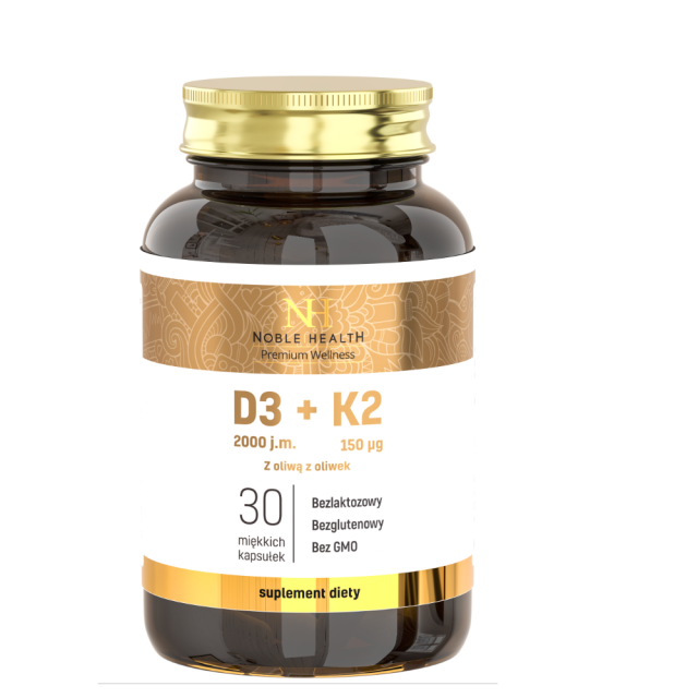 Suplement D3+K2 w oliwie z oliwek 30 kapsułek 