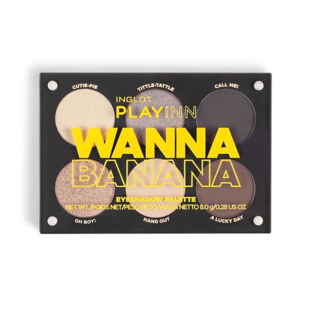 Makijaż twarzy Paleta Cieni Do Powiek Inglot Playinn Wanna Banana 8 g