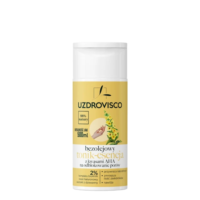 Toniki do twarzy Bezolejowy tonik-esencja z kwasami AHA na odblokowanie porów 150 ml