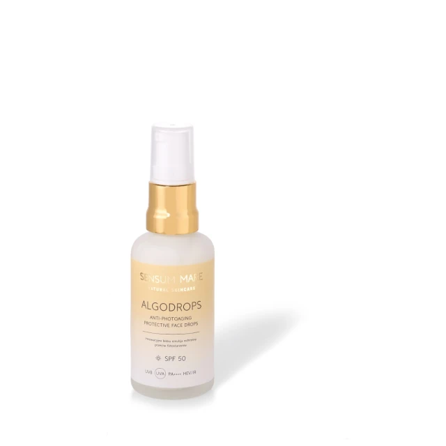 Ochrona SPF ALGODROPS Innowacyjna lekka emulsja ochronna przeciw fotostarzeniu SPF 50 UVB UVA PA++++ HEV/IR 50 ml