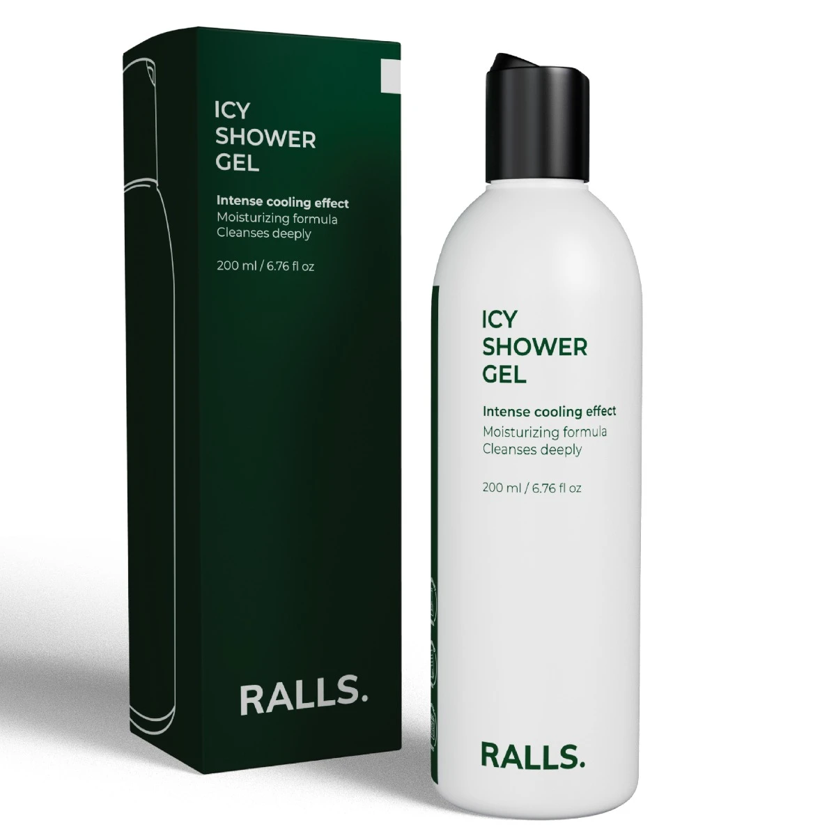 Гель для душа Ralls. Icy Shower Gel, с охлаждающим эффектом, для мужчин, 200 мл