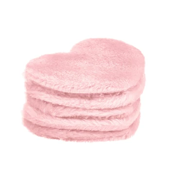 Akcesoria do pielęgnacji Heart Pads 5-pack Pink Wielorazowe Płatki Kosmetyczne Różowe 