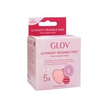 Akcesoria do pielęgnacji Heart Pads 5-pack Pink Wielorazowe Płatki Kosmetyczne Różowe 