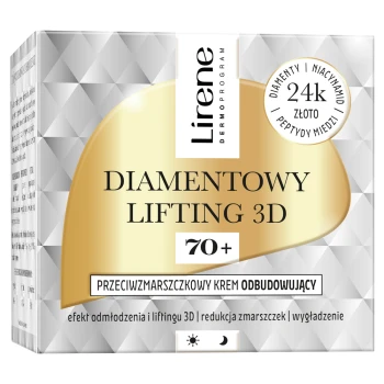 Kremy przeciwzmarszczkowe Diamentowy Lifting 3D Przeciwzmarszczkowy Krem Odbudowujący 70+ 50 ml