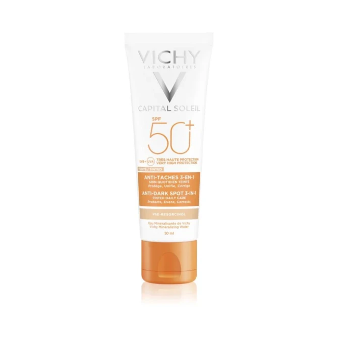 Kremy na dzień Capital Soleil SPF 50+ Anti-Dark Spot Tint 3-in-1 50 ml