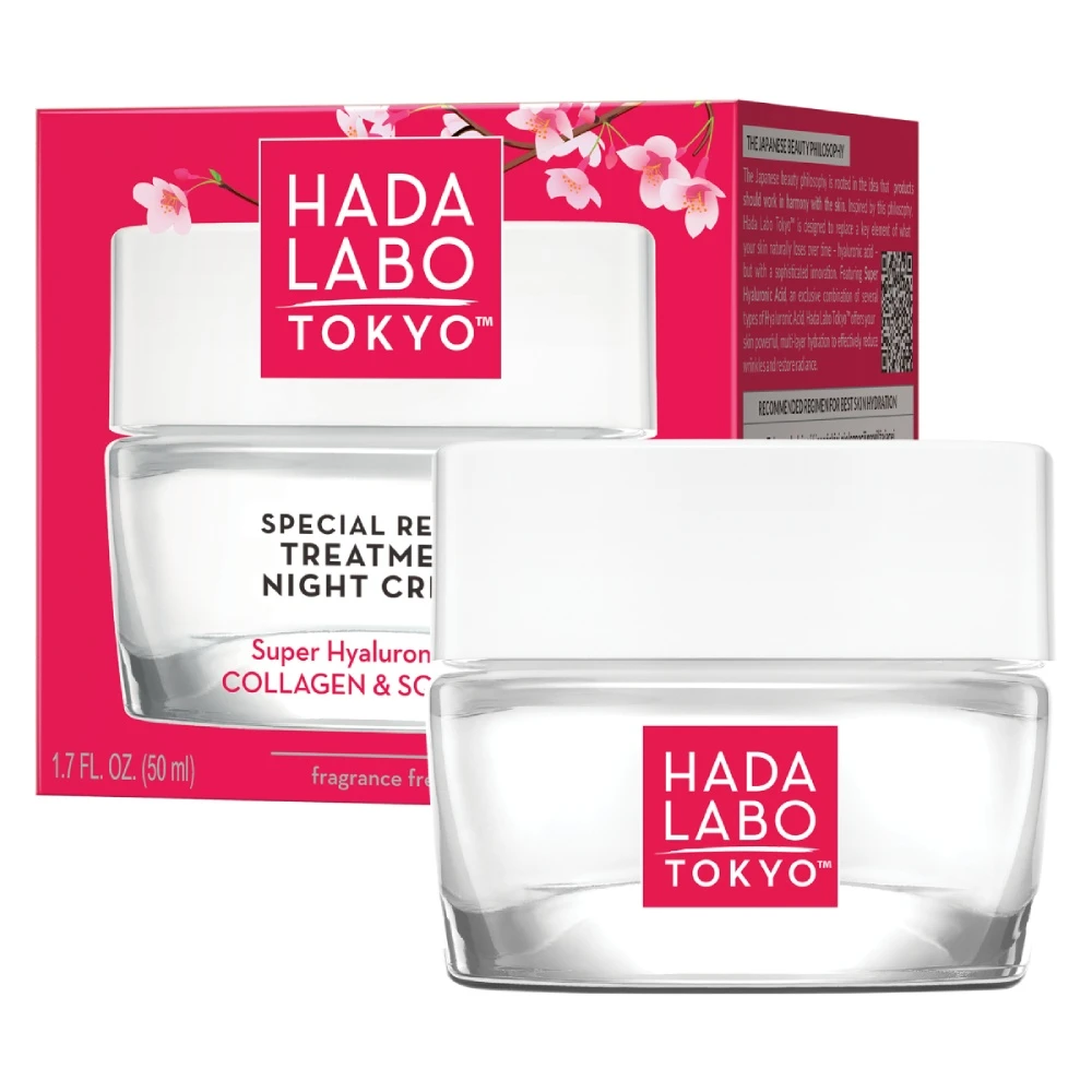 Hada Labo Tokyo Red tief aufbauend Creme-Behandlung für das Gesicht für die Nacht — Inhaltsstoffe i ocena