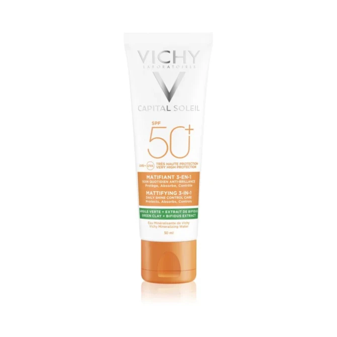 Kremy na dzień Capital Soleil Mattifying 3-in-1 SPF 50+ 50 ml