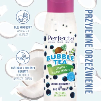 Żele i pianki pod prysznic Bubble Tea Coconut + Zielona Herbata 400 ml