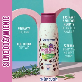 Balsamy do ciała Bubble Tea Szafran + Rozmaryn + Zielona Herbata 400 ml