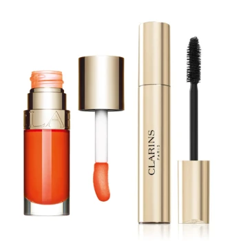 Tusze do rzęs Zestaw Clarins Power Of Color Lip Comfort Oil Olejek Do Ust i Supra Volume Tusz Do Rzęs 