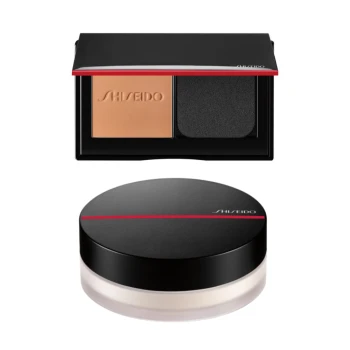 Podkłady do twarzy Zestaw Shiseido Synchro Skin Self-Refreshing Custom Finish Powder Foundation Podkład Do Twarzy i Invisible Loose Powder Puder Do Twarzy 