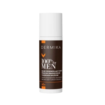 Kremy na dzień 100% For Men Silnie Regenerujący Krem Przeciw Zmarszczkom i Głębokim Bruzdom 60+ 50 ml