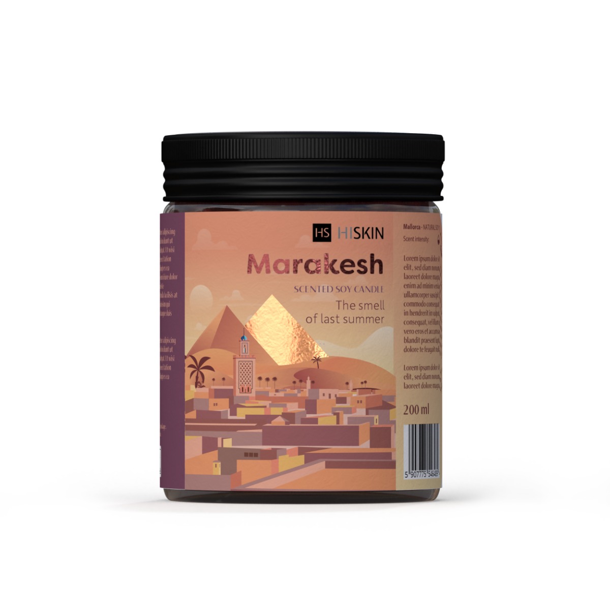 Hiskin Soy Scented Candle Marakesh Świeca Zapachowa 200ml