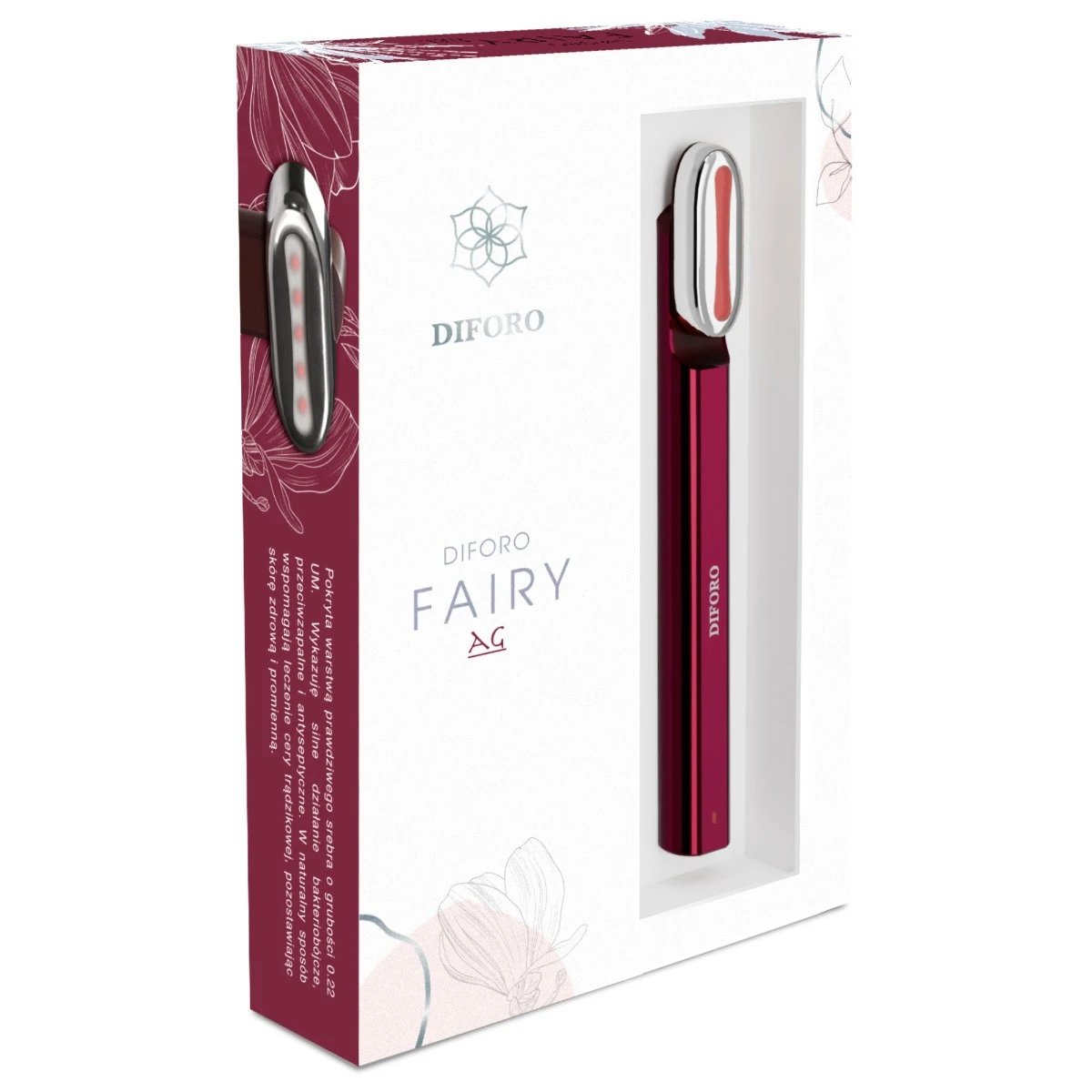Прибор для ухода за лицом Diforo Fairy AG Real Silver, безыгольная мезотерапия, 5 в 1 — фото 6