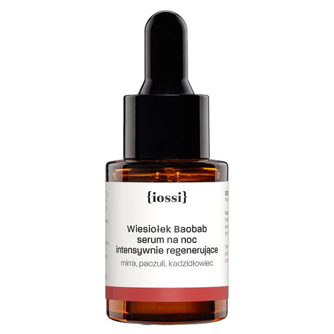 Serum do twarzy Wiesiołek Baobab Mini. Serum intensywna nocna regeneracja 10 ml