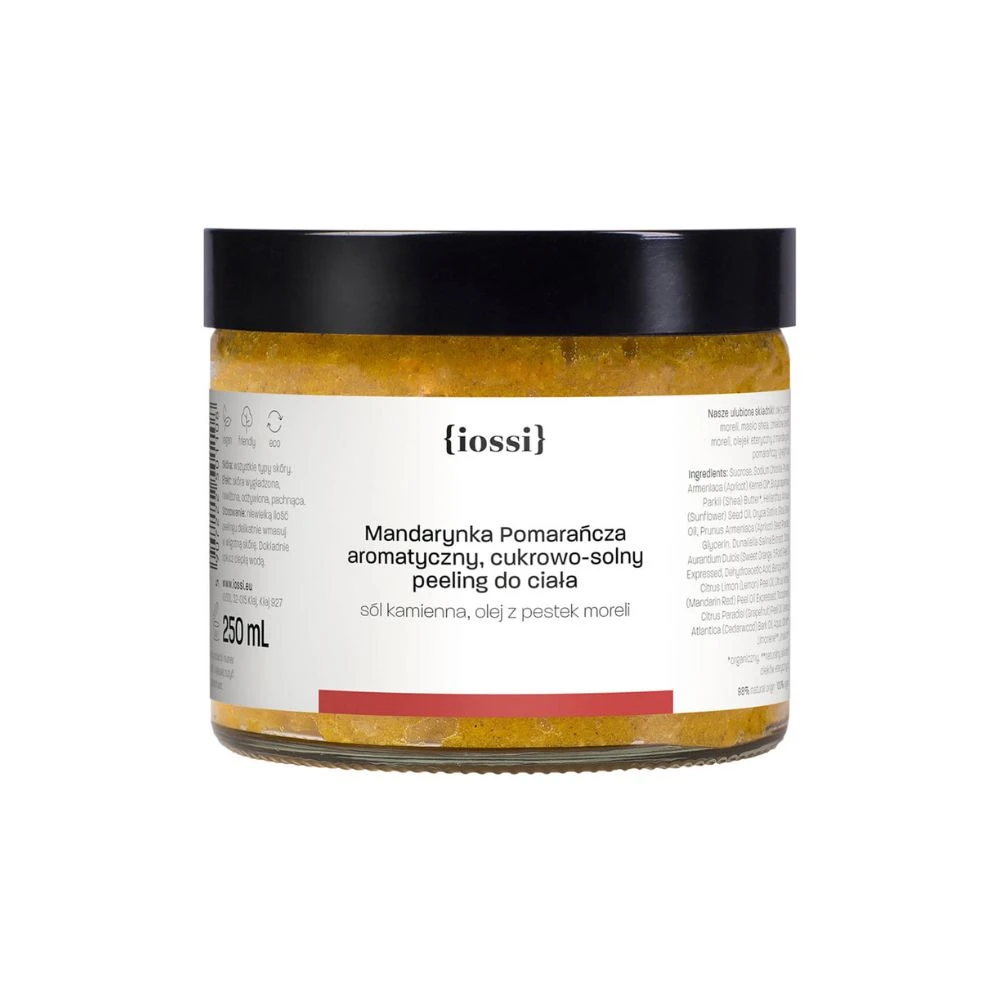 Iossi Mandarynka Pomarańcza. Aromatyczny, cukrowy peeling