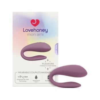 Gadżety erotyczne Mon ami Wearable Couple's Massager Burgundy