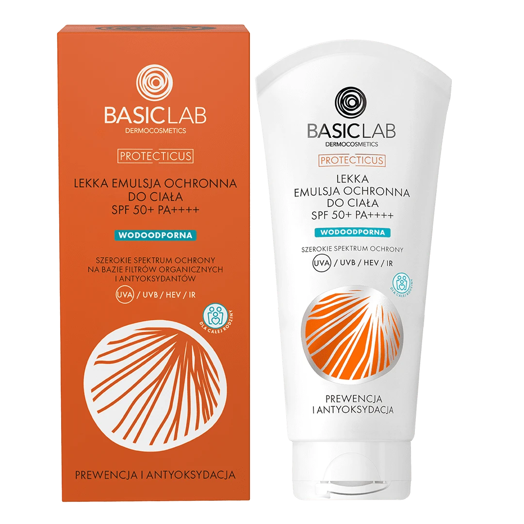 BasicLab Lekka emulsja ochronna do ciała SPF 50+ — Składniki i ocena