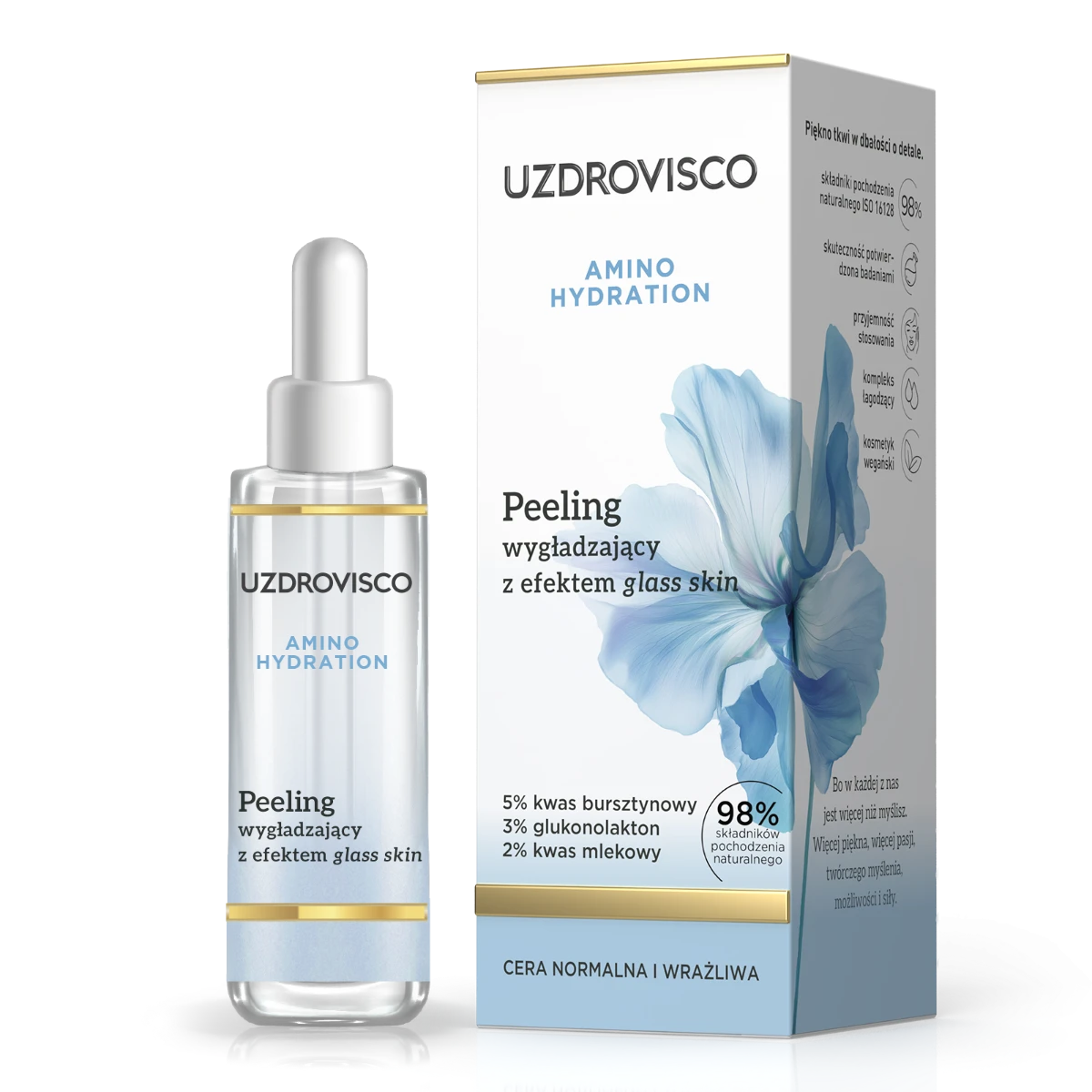 Uzdrovisco Amino Hydration peeling wygładzający z efektem glass skin — Inhaltsstoffe i ocena