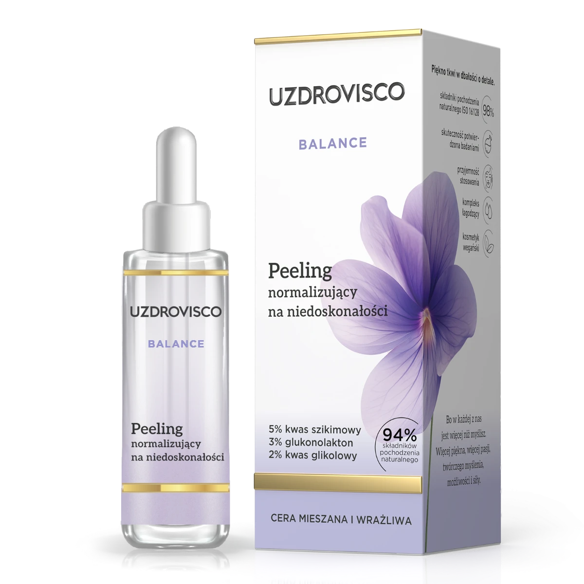 Uzdrovisco Balance Peeling normalisierend gegen Unreinheiten — Inhaltsstoffe und Bewertung
