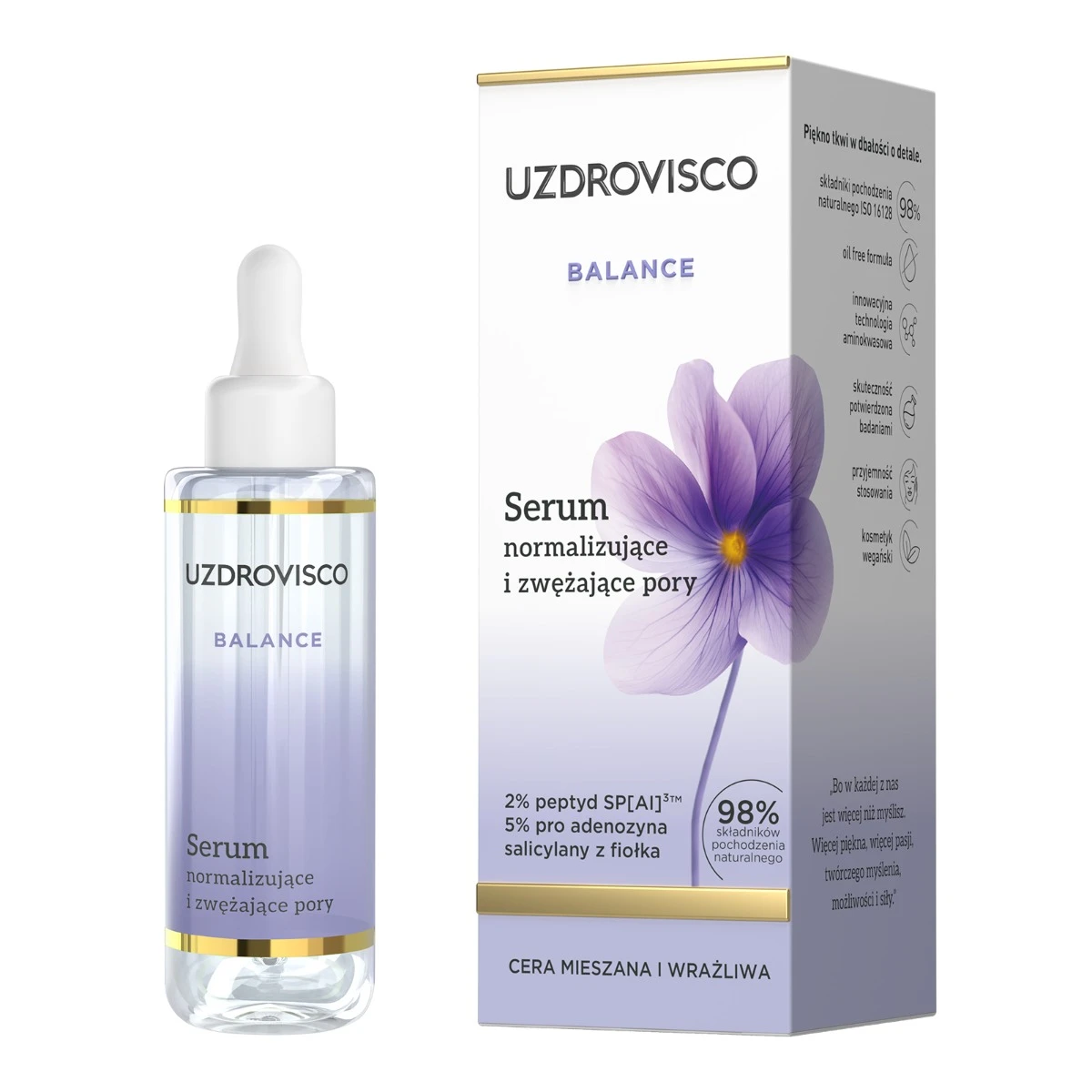 Uzdrovisco Balance Serum normalizujące i zwężające pory — Inhaltsstoffe i ocena