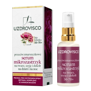 Serum do twarzy Bioklinika Przeciwzmarszczkowe serum-mikrozastrzyk na twarz, szyję i dekolt na dzień i na noc 50-70+ 50 ml