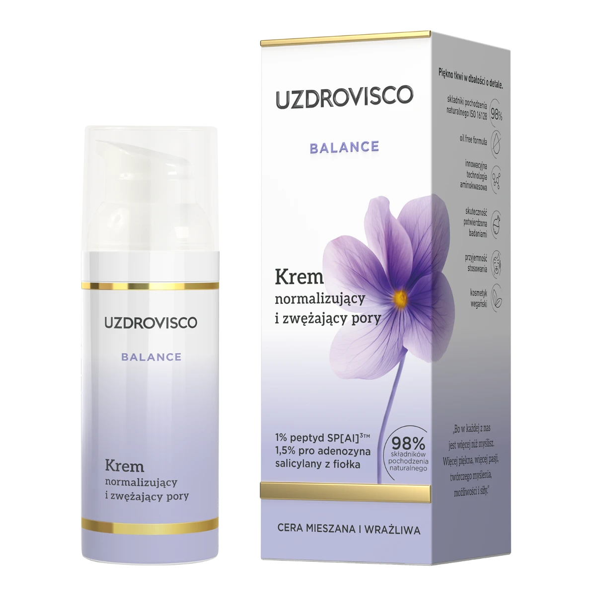 Uzdrovisco Balance Krem normalizujący i zwężający pory — Inhaltsstoffe i ocena