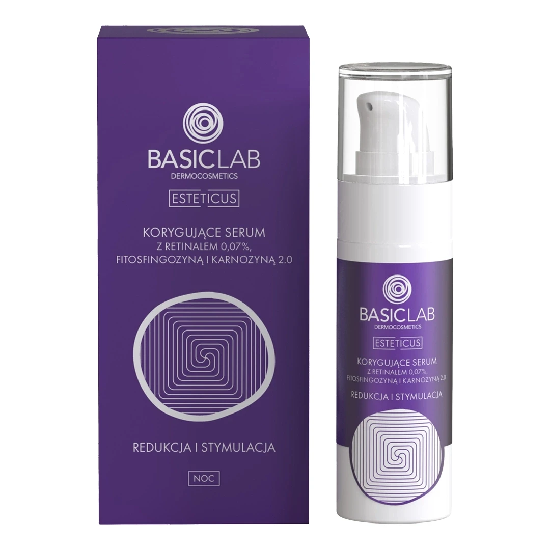 BasicLab Korygujące serum 0,07% retinal, fitosfingozyna i karnozyna 2.0 — Składniki i ocena