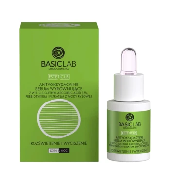 Serum do twarzy Antyoksydacyjne serum wyrównujące 15% wit C, prebiotyk 15 ml