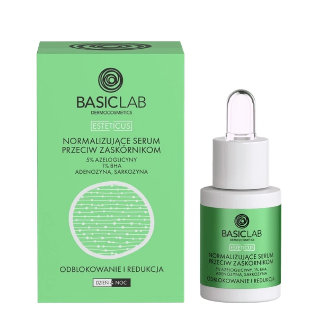 BasicLab Normalizujące serum przeciw zaskórnikom z 5% azeloglicyny i 1% BHA — Inhaltsstoffe und Bewertung