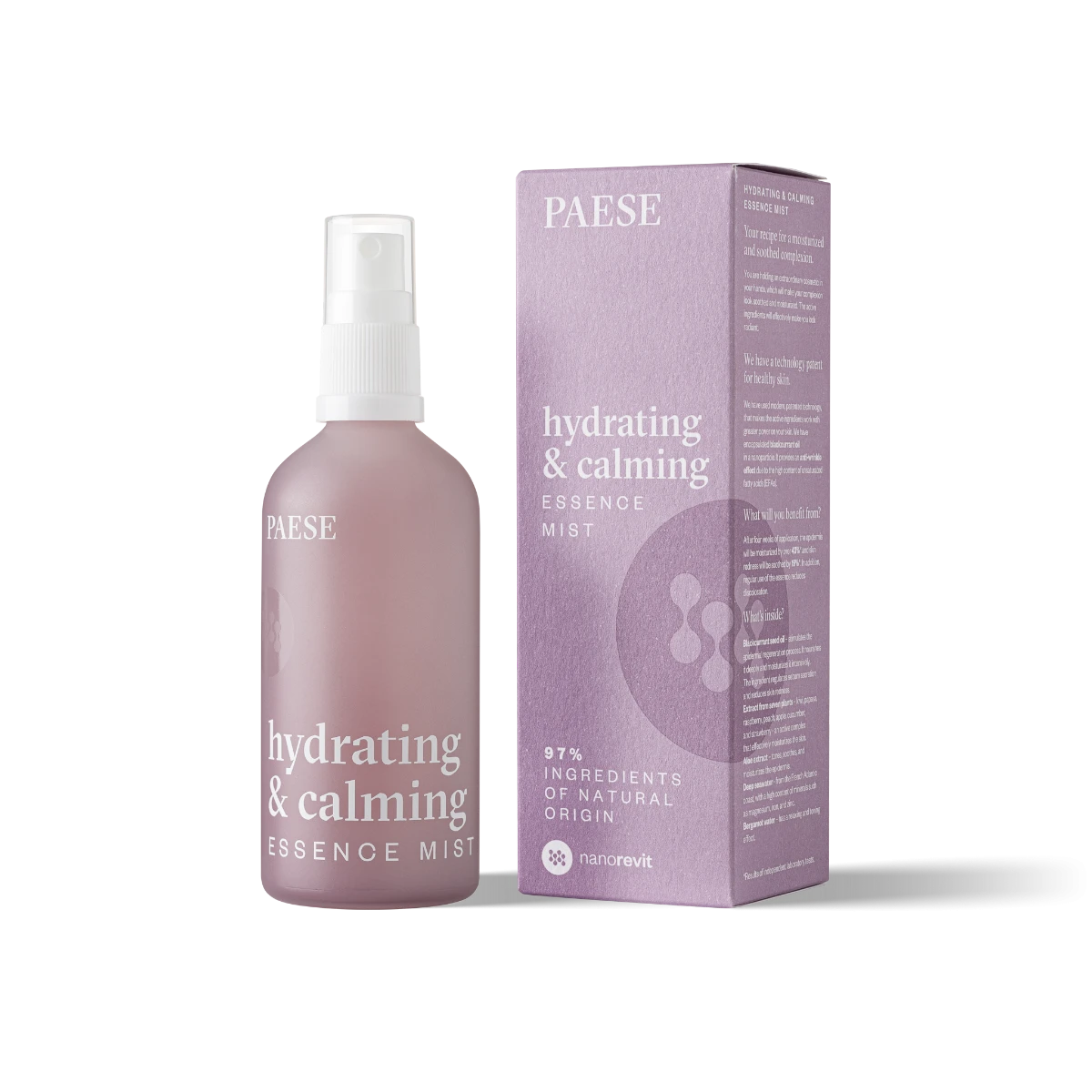 Paese Hydrating & calming essence mist — Inhaltsstoffe i ocena