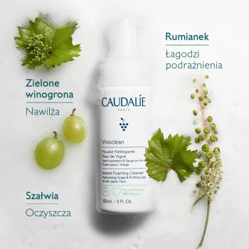 Pianki do mycia twarzy Vinoclean Pianka Oczyszczająca 150 ml