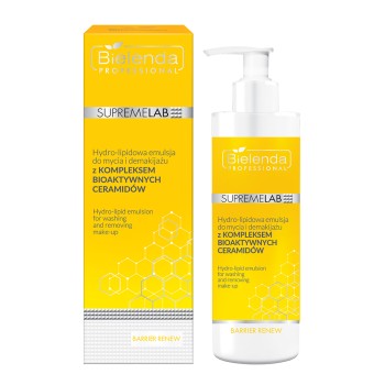 Emulsje do twarzy SUPREMELAB Barrier Renew Hydro - lipidowa emulsja do mycia i demakijażu z KOMPLEKSEM BIOAKTYWNYCH CERAMIDÓW 200 ml