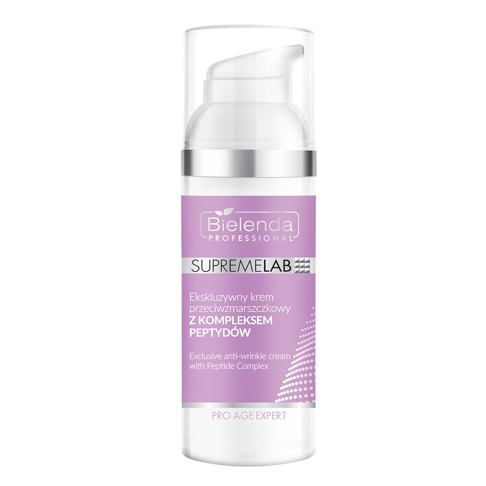 Bielenda SUPREMELAB PRO AGE EXPERT Ekskluzywny Anti-Falten-Creme z mit Komplex Peptide — Inhaltsstoffe i ocena