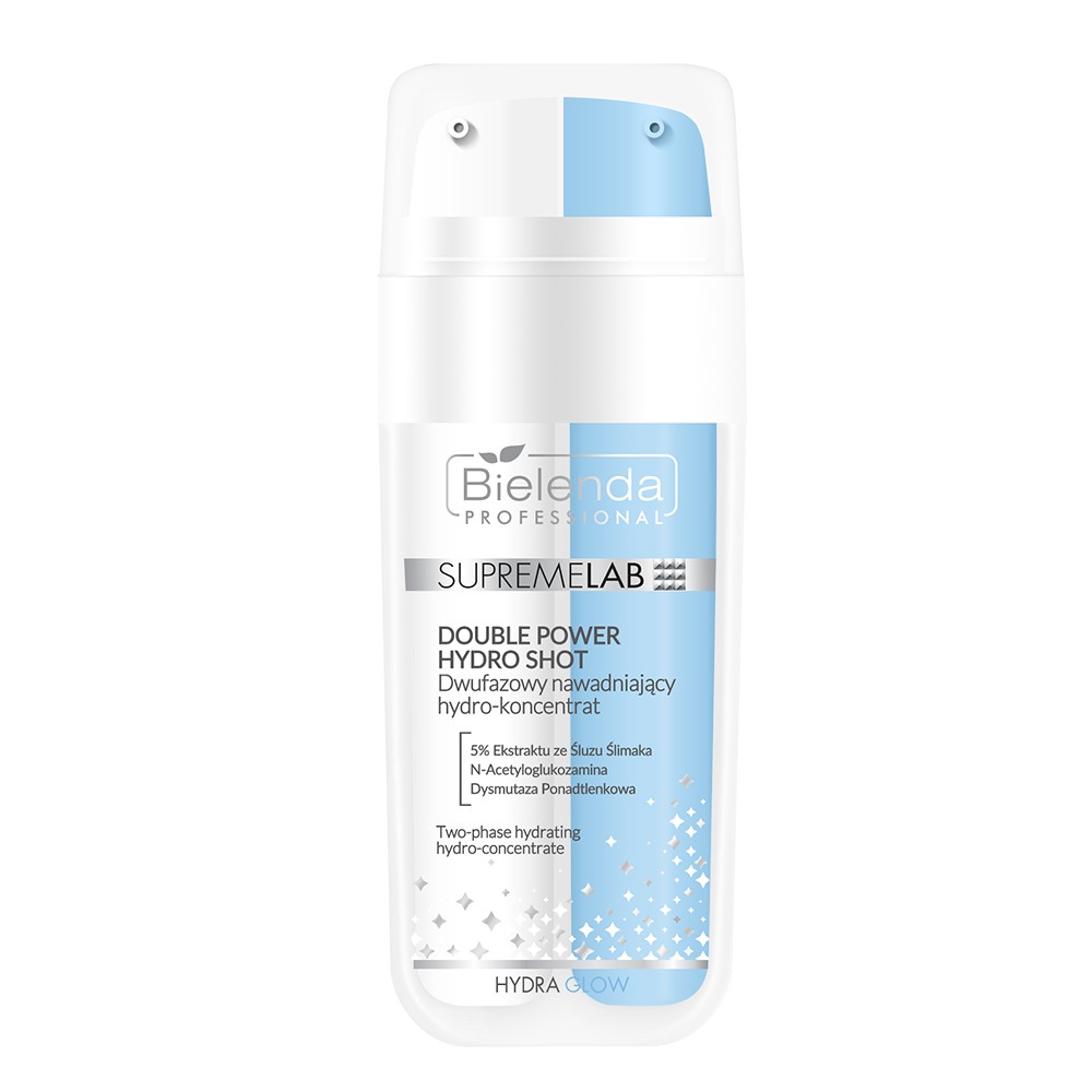 Bielenda SUPREMELAB HYDRA GLOW Double Power Hydro Shot zweiphasig hydratisierend hydro-Konzentrat — Inhaltsstoffe i ocena