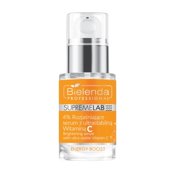 Serum do twarzy SUPREMELAB Energy Boost 4% Rozjaśniające serum z ultrastabilną Witaminą C 15 ml