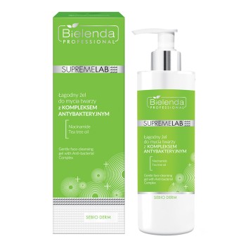 Żele do mycia twarzy SEBIO DERM Łagodny żel do mycia twarzy z Kompleksem Antybakteryjnym 190 ml