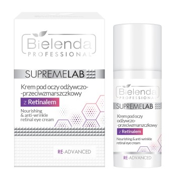 Kremy pod oczy SUPREMELAB RE-ADVANCED Krem pod oczy odżywczo-przeciwzmarszczkowy z Retinalem 15 ml