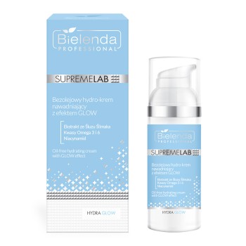 Kremy na dzień SUPREMELAB HYDRA GLOW Bezolejowy hydro-krem nawadniający z efektem GLOW 50 ml
