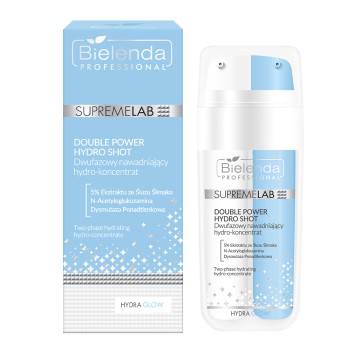 Emulsje do twarzy SUPREMELAB HYDRA GLOW Double Power Hydro Shot Dwufazowy nawadniający hydro-koncentrat 30 ml