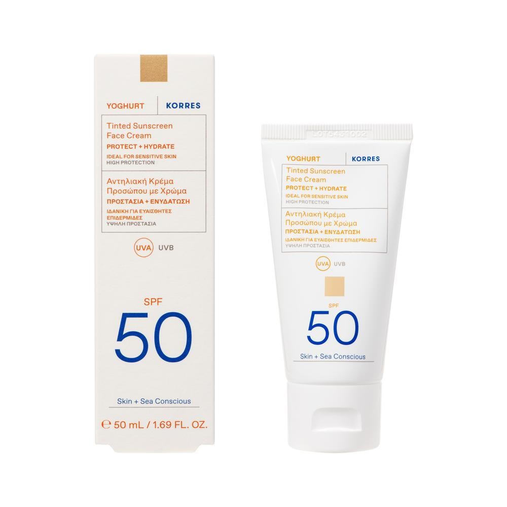 Korres Yoghurt Tinted Sunscreen Face Cream SPF 50 — Inhaltsstoffe i ocena