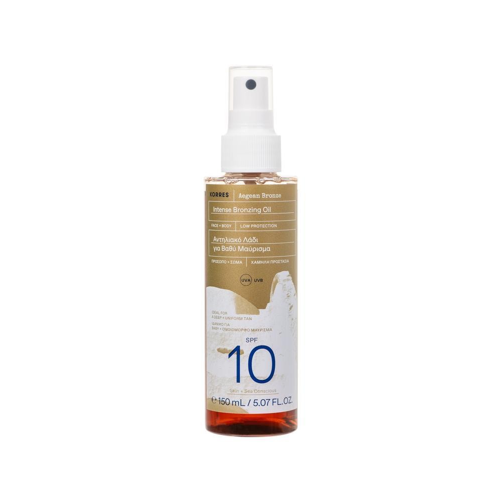 Korres Aegean Bronze Intense Bronzing Oil SPF 10 — Składniki i ocena