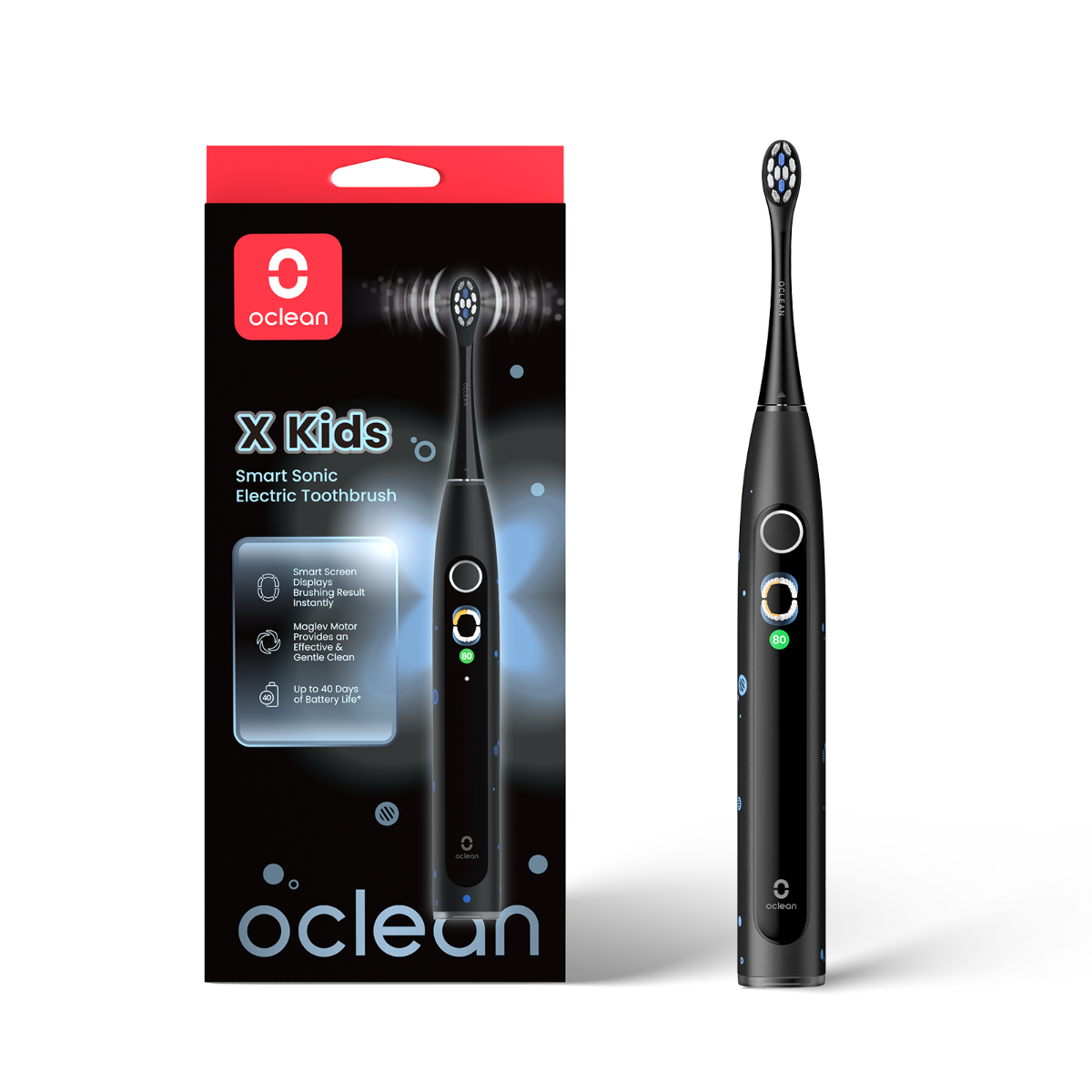 Oclean Kids Black Sonic Toothbrush Higiena jamy ustnej 1szt.